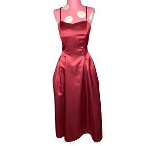 Wine Floor Length Dress w/matching gloves